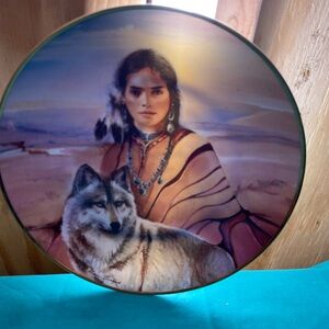 Native American Art Wall Plate - Multicolor